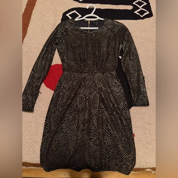 Pink Tartan Black and Gold Patterned Dress - Picture 2 of 9